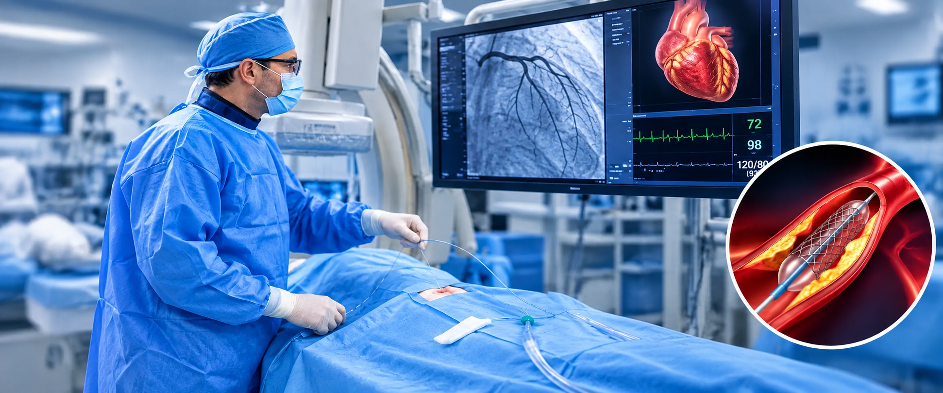 Live case transmission from the cath lab